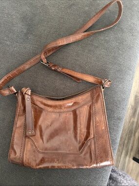 Frye Brown Leather Adjustable Crossbody Bag